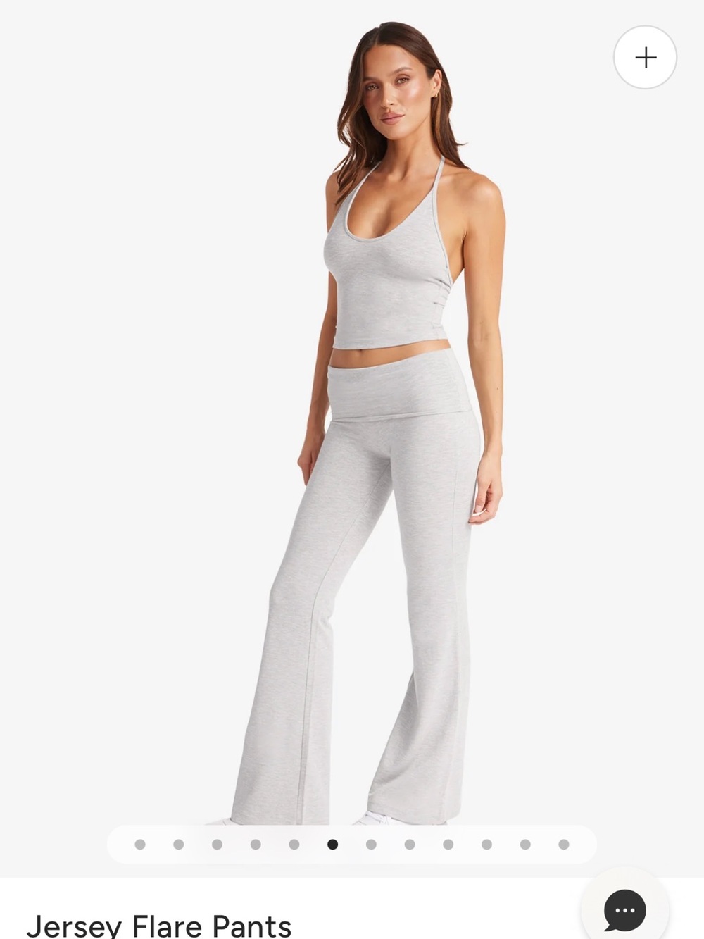 Light Gray Jersey Flare Pants - Picture 6 of 8